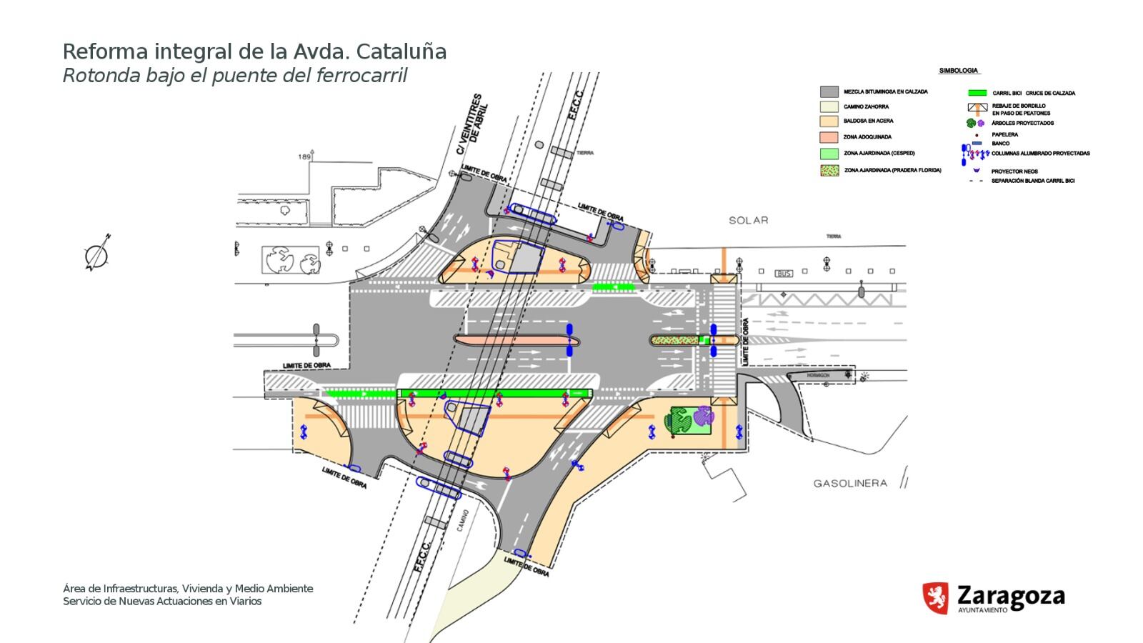 Reforma de la Avenida Cataluña de Zaragoza (Rotonda)
