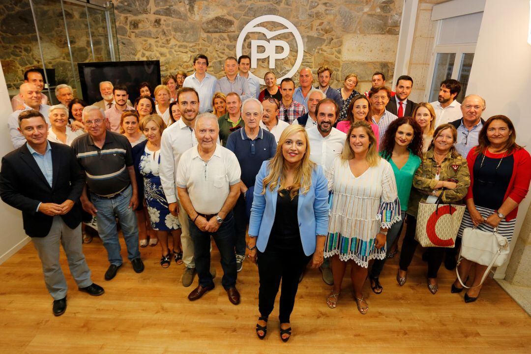 Elena Muñoz durante la junta local del PP