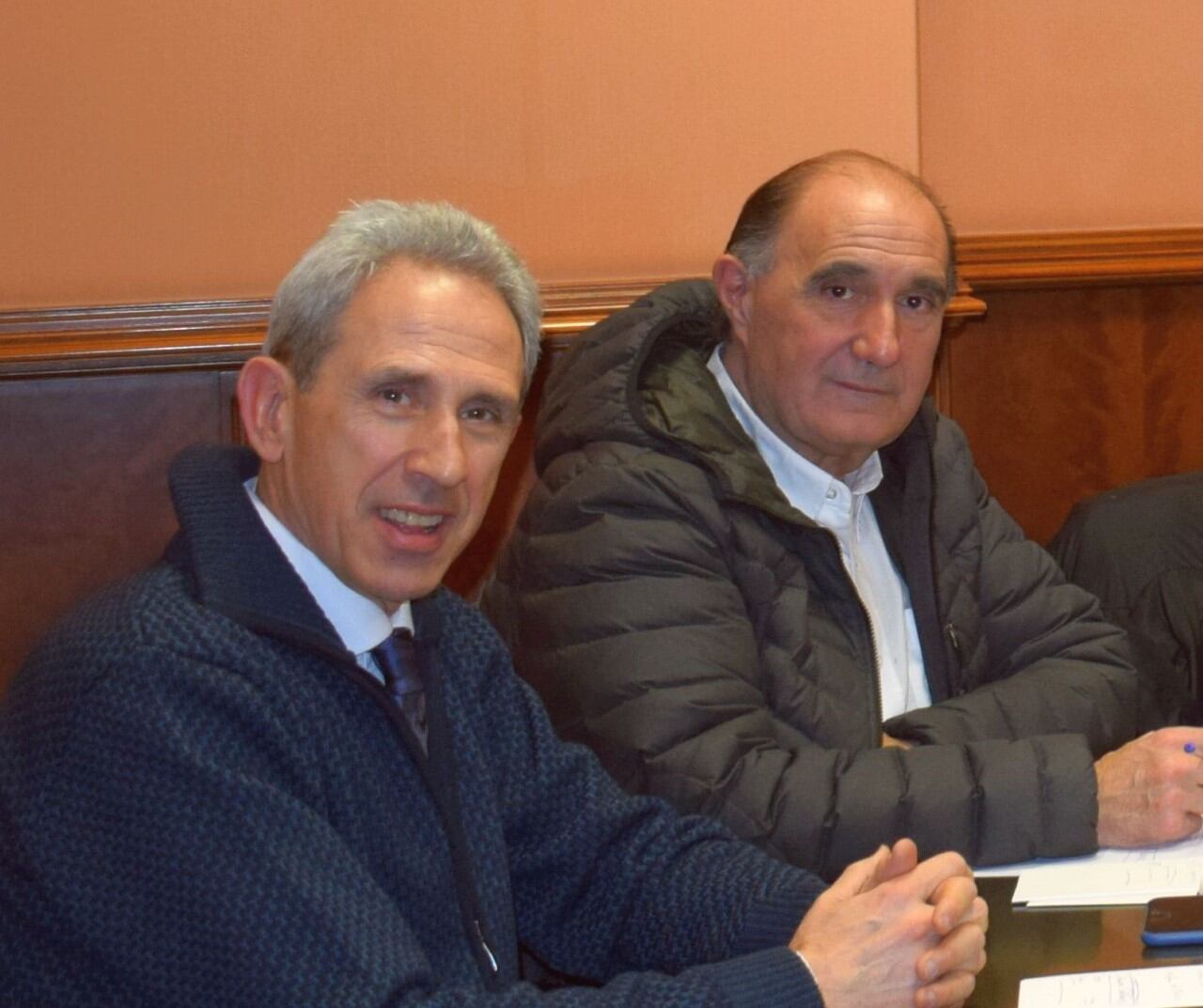 Salvador Cored, en primer plano, junto a José Fernando Luna