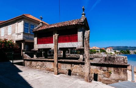 Un hórreo en Combarro, Pontevedra.