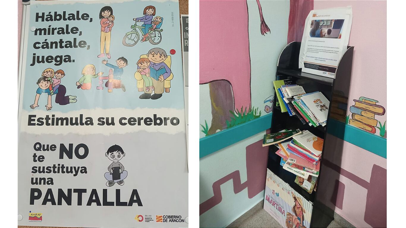 Biblioteca de la sala de espera del Centro de Salud Sagasta- Ruiseñores de Zaragoza