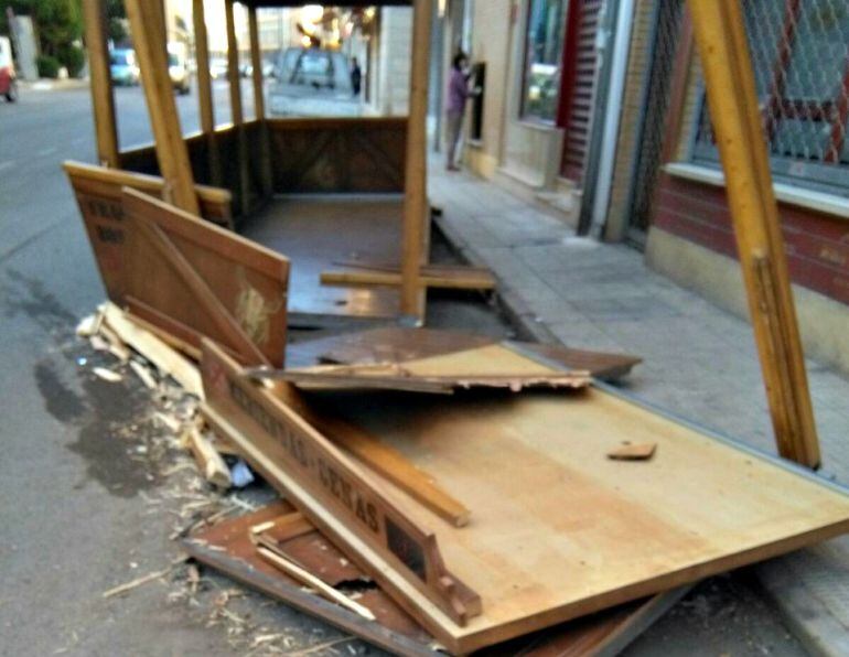 Imagen de cómo ha quedado la estructura de la terraza