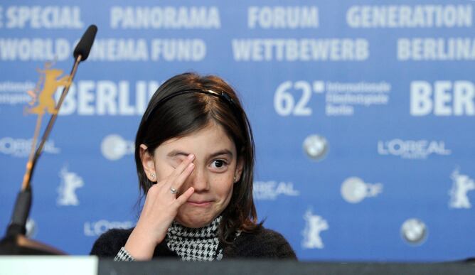 Mágica Pérez, durante la rueda de prensa de &#039;Dictado&#039; en la Berlinale 2012