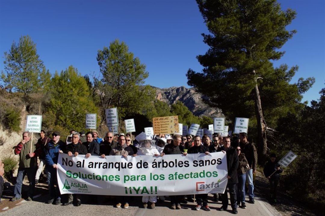 Imagen de archivo de una manifestación de AXFA y ASAJA Alicante 