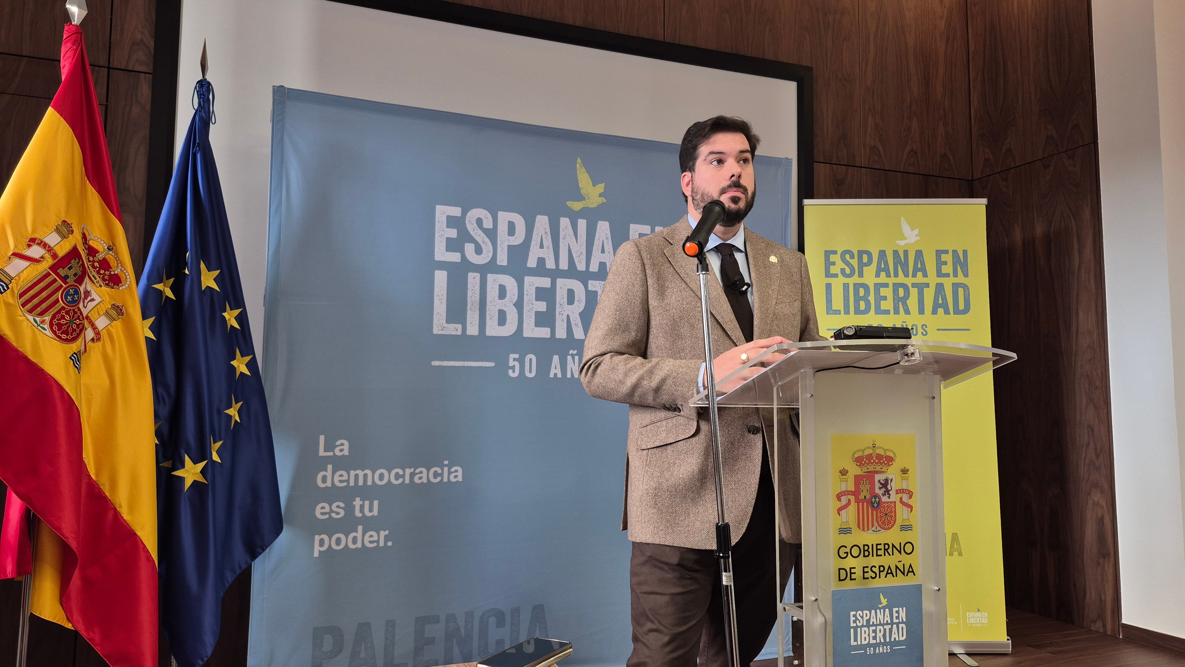 :l subdelegado del Gobierno en Palencia, Eduardo Santiag, presenta los actos del programa "50 años de España en Libertad"