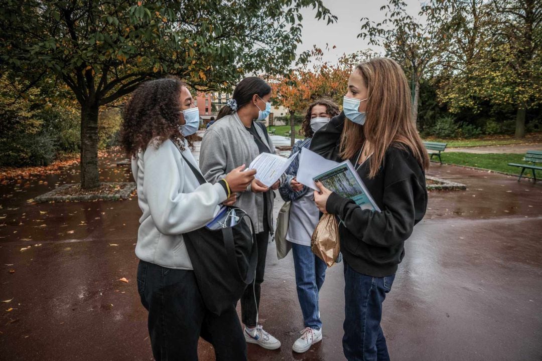 Un grupo de estudiantes francesas.