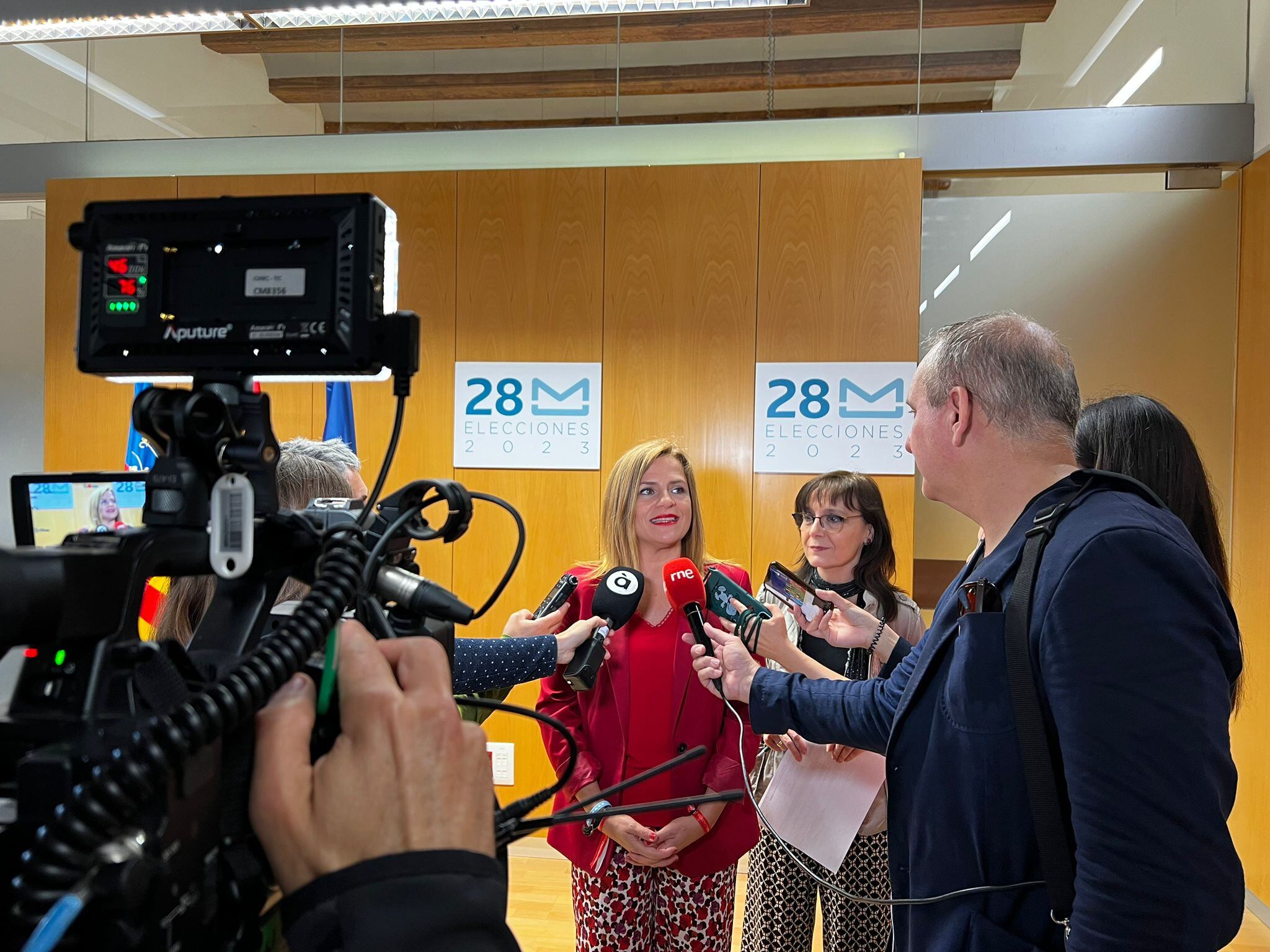 Pilar Bernabé durante su comparecencia ante los medios