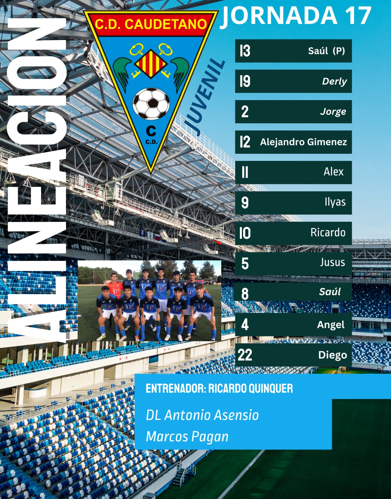 Alineación inicial juvenil