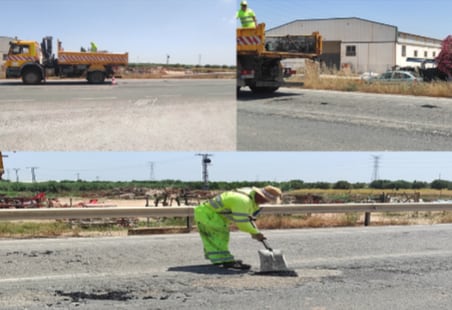 Carretera que va desde La Aljorra a Sabic