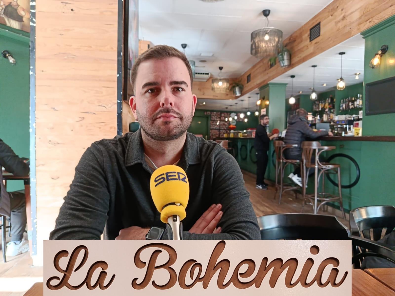 Oliver Muelas, entrenador de porteros del Alcoyano en La Bohemia