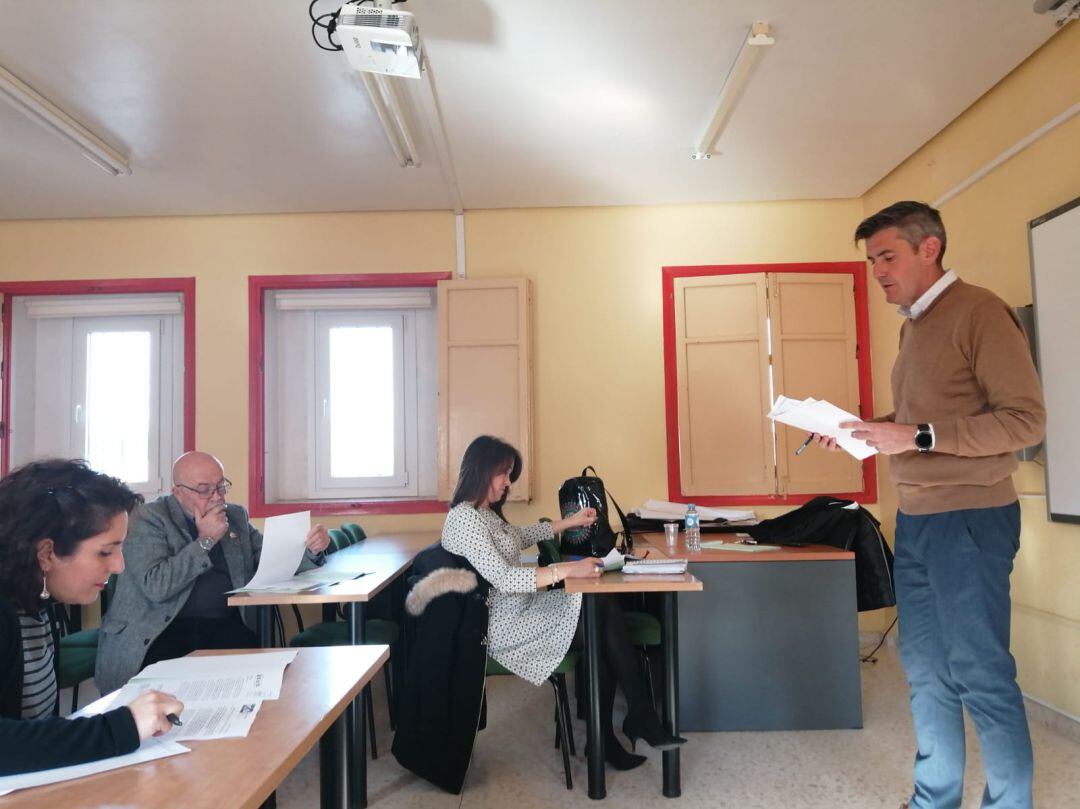 Un momento de la reunión de hoy.