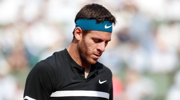 Del Potro, cabizbajo durante la semifinal