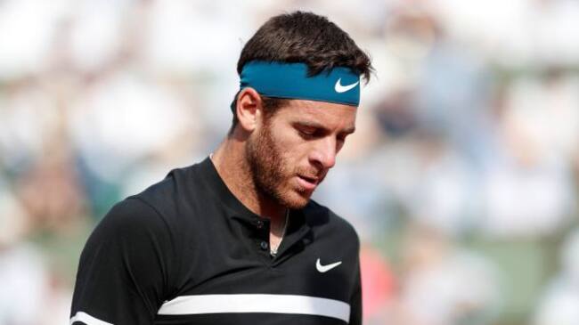 Del Potro, cabizbajo durante la semifinal