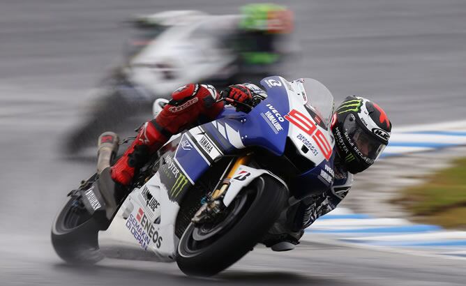 Jorge Lorenzo durante la sesión de entrenamientos en el GP de Japón.