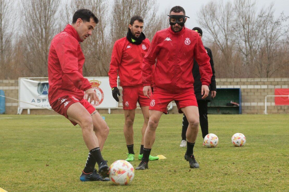 Saúl, durante el entrenamiento de este jueves en el Área Deportiva