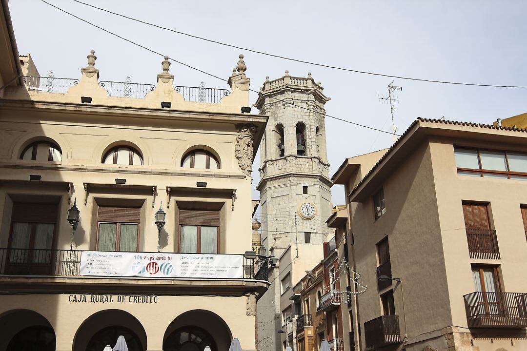 Imagen de la ciudad de Vila-real con la Iglesia Arciprestral. Parroquia de Sant Jaume