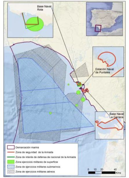 Zonas de Interés para la Defensa y ejercicios militares