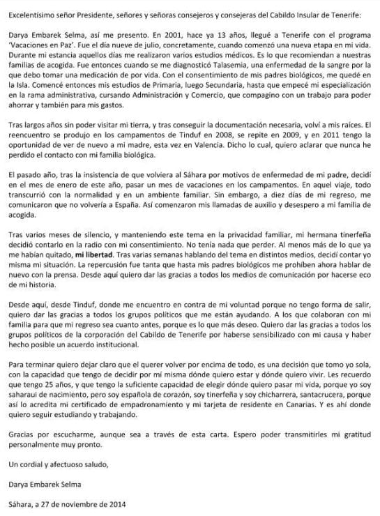 Carta de Darya