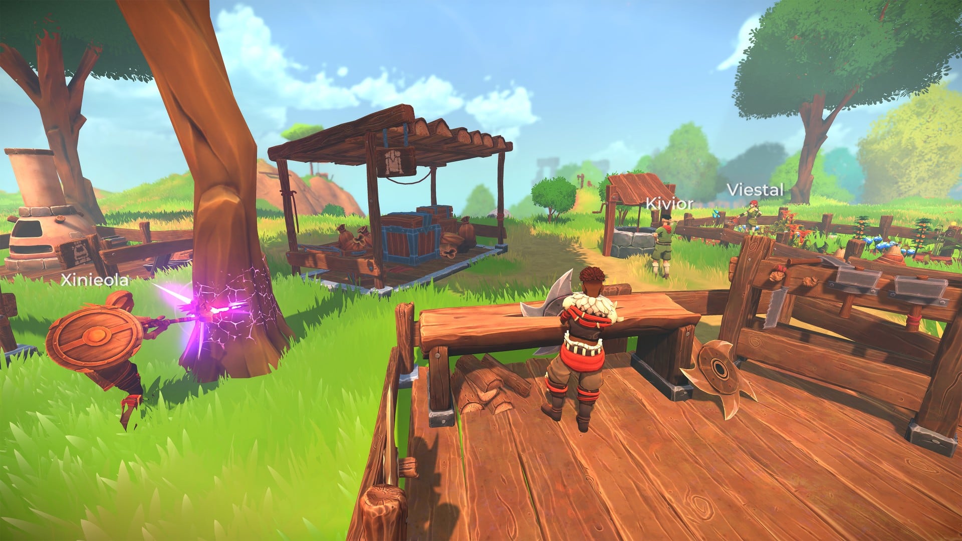 Construcción de asentamientos y recolección de recursos en Oppidum