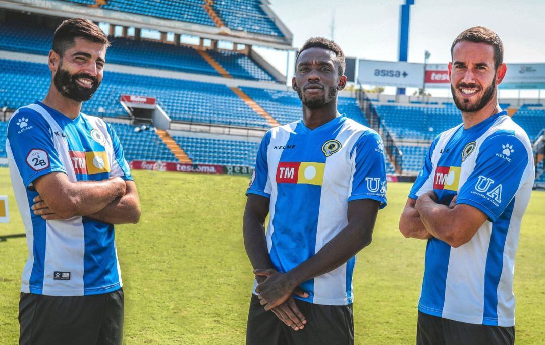 Carlos Martínez, Emaná y Carlos Fernández, los delanteros del Hércules CF