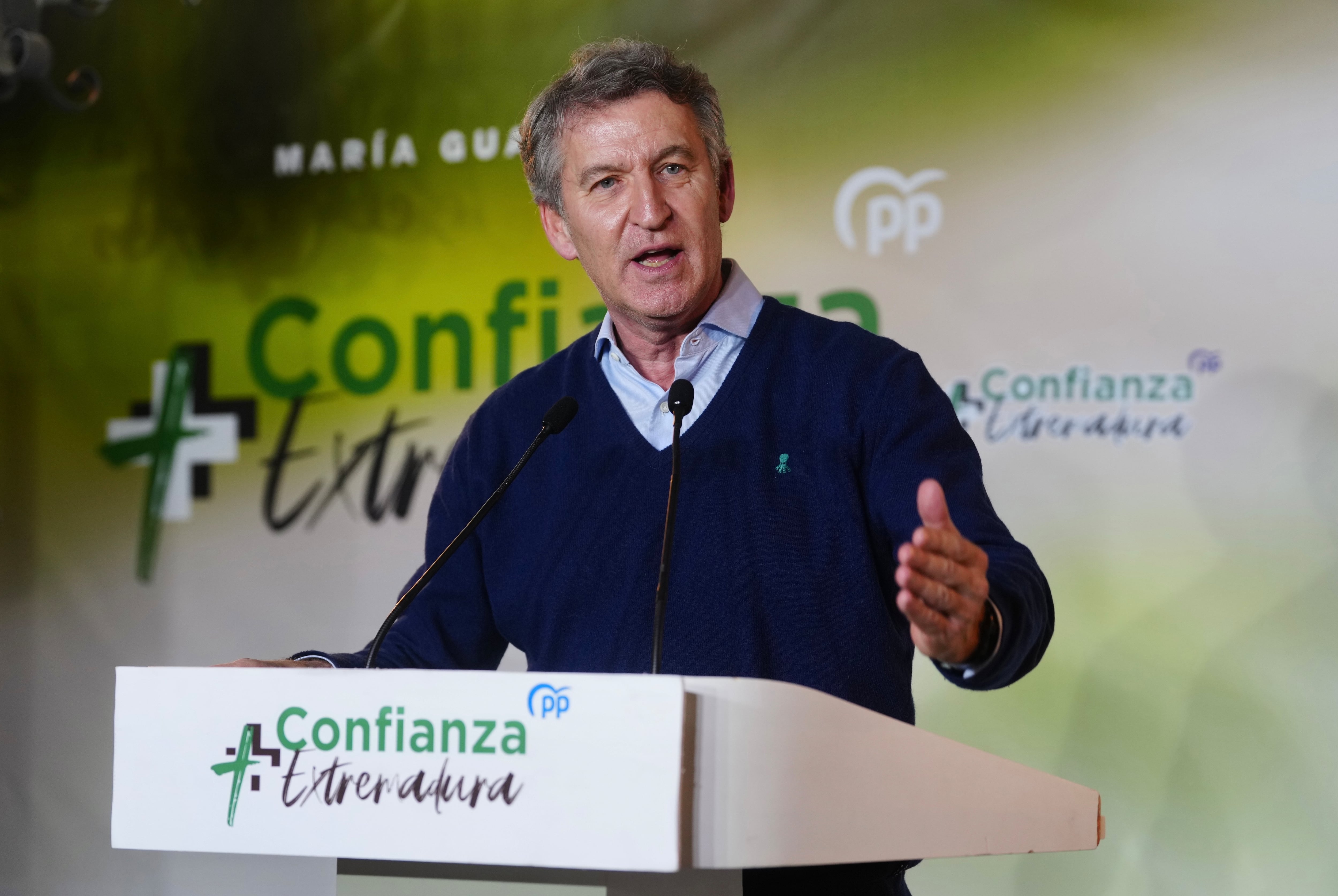 El líder del PP, Alberto Núñez Feijóo, en un acto de campaña electoral. EFE/PP/David Mudarra