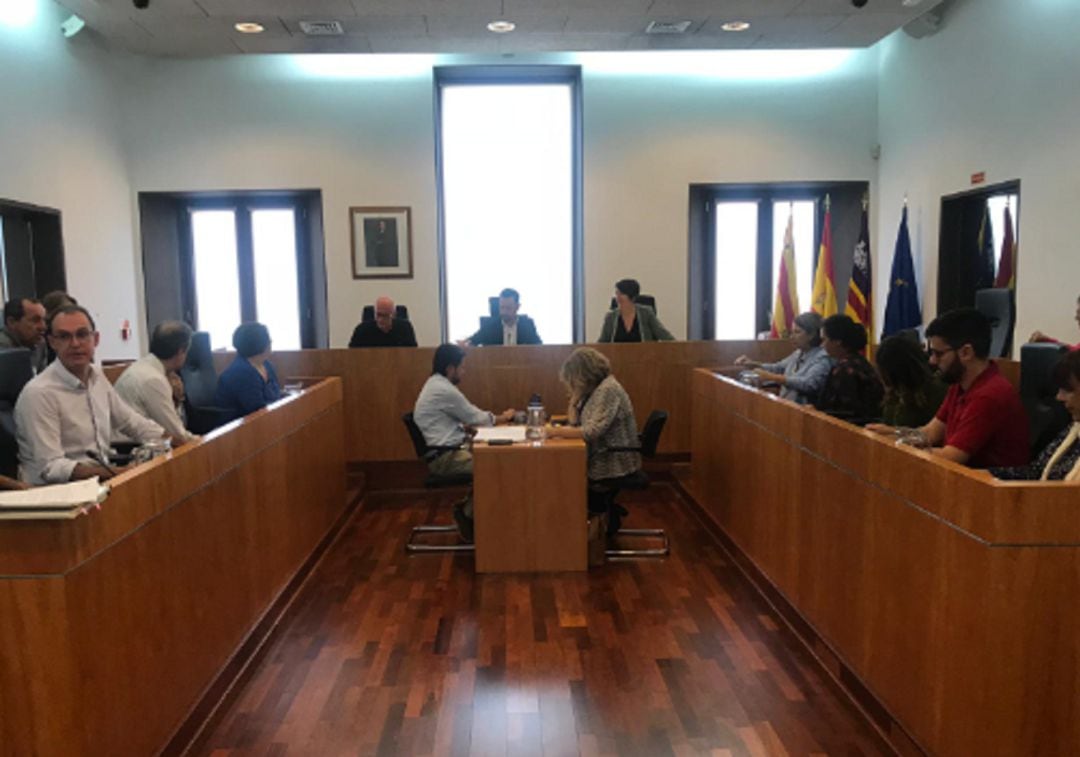 Imagen del pleno de hoy del Ayuntamiento de Ibiza