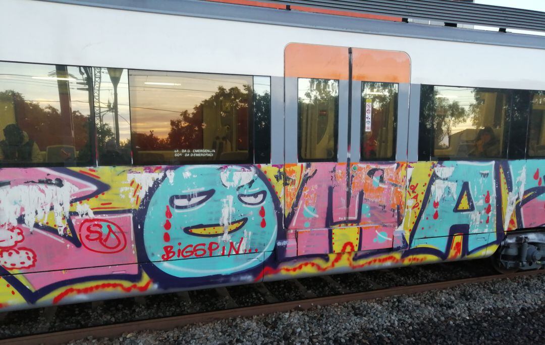 Renfe reconeix que el 85% dels seus trens circulen amb pintades