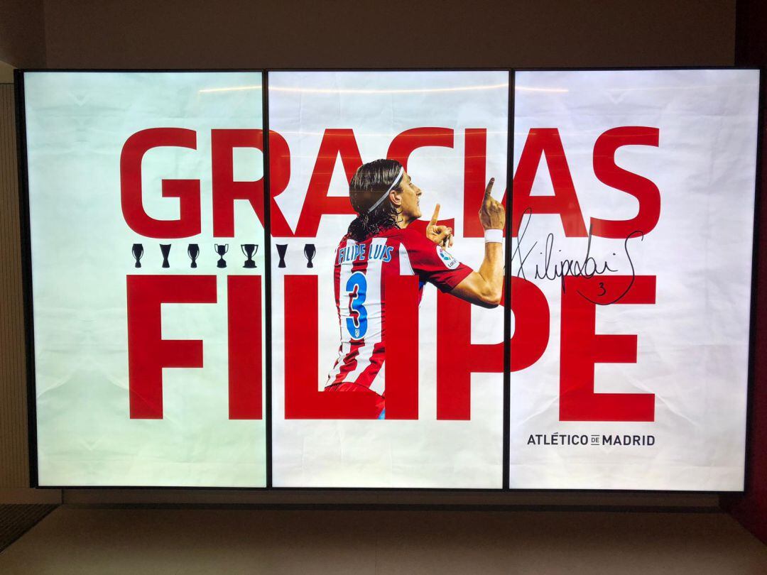 Imágenes del acto de despedida de Filipe Luis.