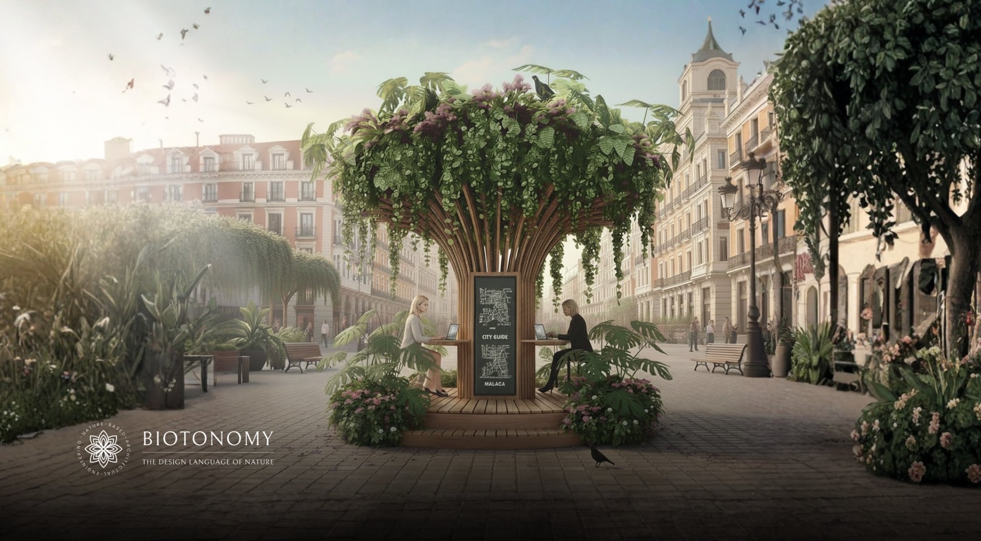 Recreación de árboles urbanos inteligentes en Málaga