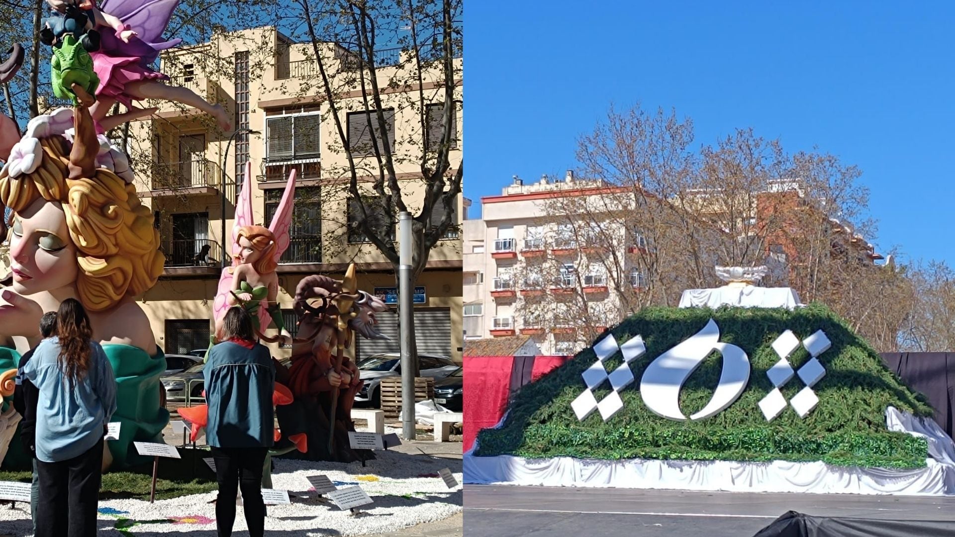 Visita del jurado a uno de los monumentos de Tavernes de la Valldigna; y escenario de la ofrenda y premios en Oliva.