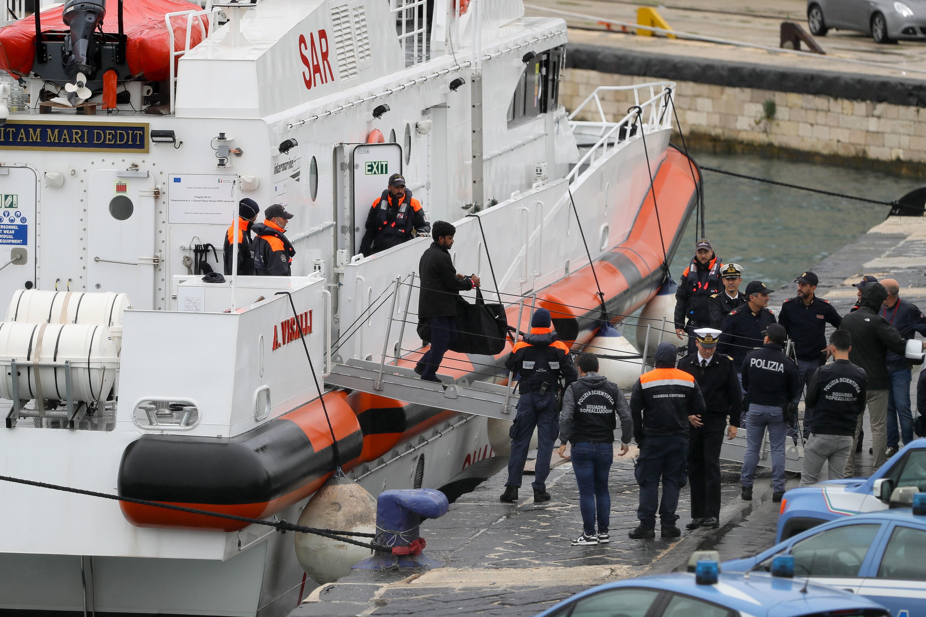 Uno de los migrantes repatriados durante el primer intento de traslado.