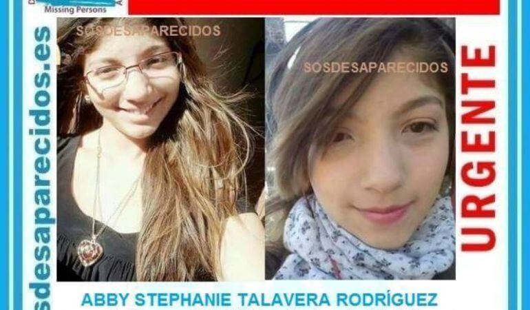 Abby Stephanie Talavera, desaparecida en Alcobendas