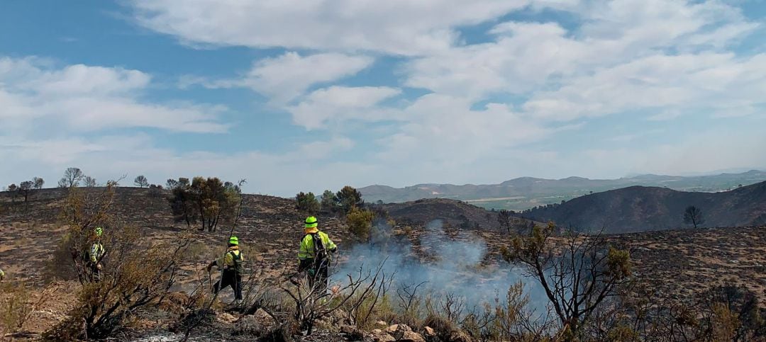 Imagen del incendio de Liétor