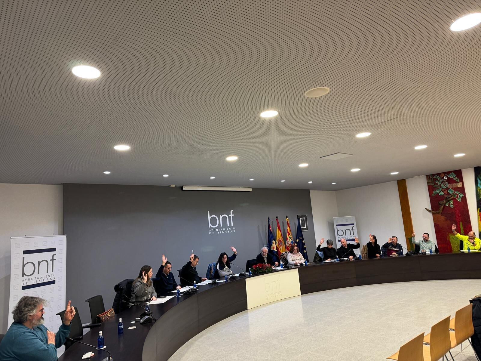 Pleno del Ayuntamiento de Binéfar