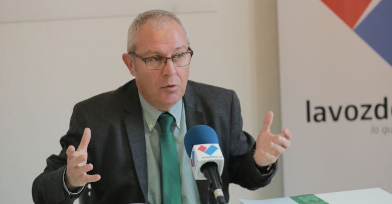 Belizón en un encuentro de prensa