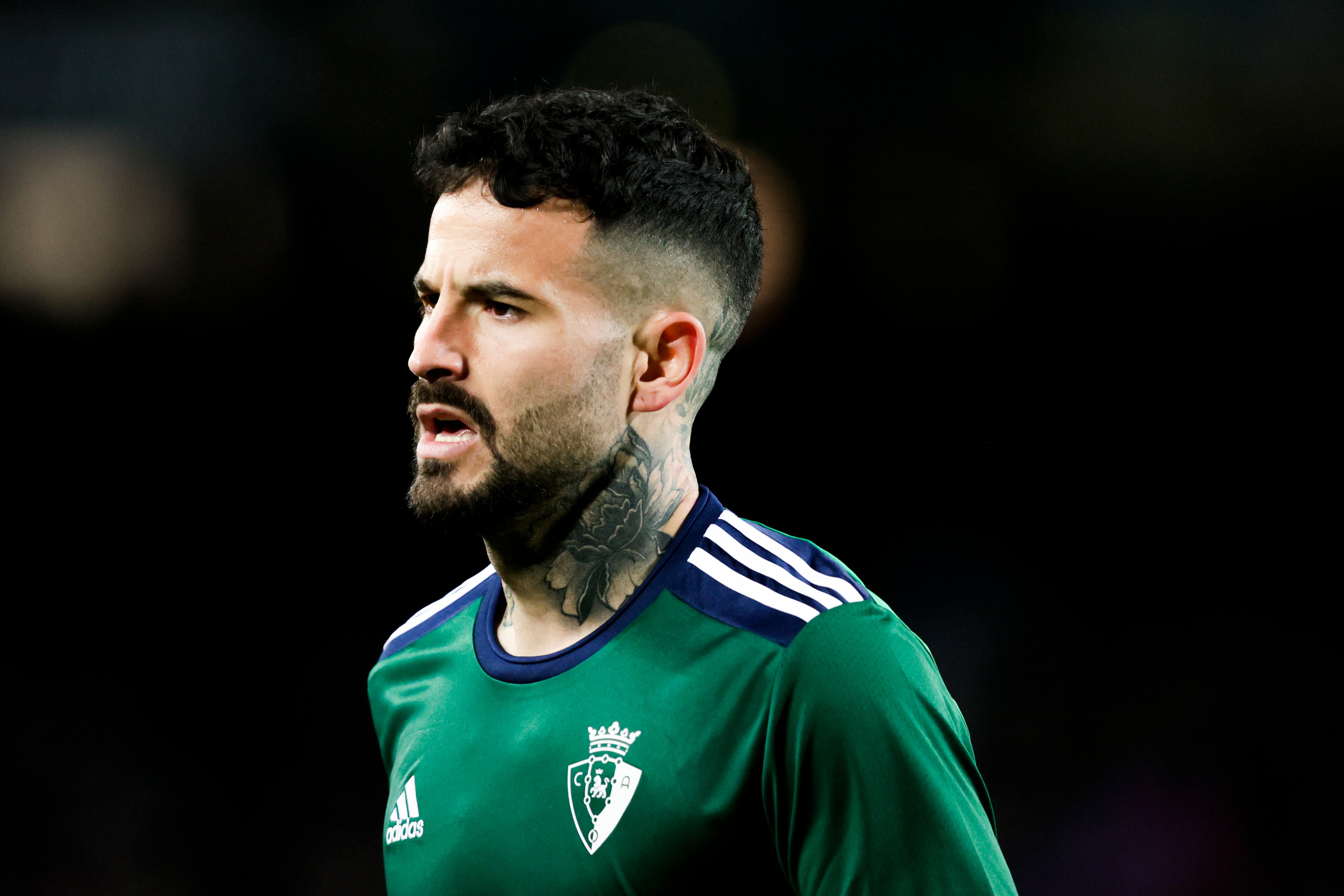 BARCELONA, SPAIN - MARCH 13: Ruben Garcia of CA Osasuna during the La Liga Santander  match between FC Barcelona v Osasuna at the Camp Nou on March 13, 2022 in Barcelona Spain (Photo by David S. Bustamante/Soccrates/Getty Images)