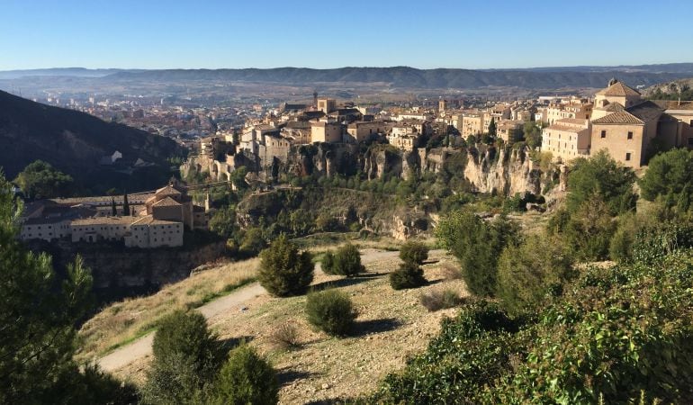 El Casco Antiguo de Cuenca desde el barrio del Castillo