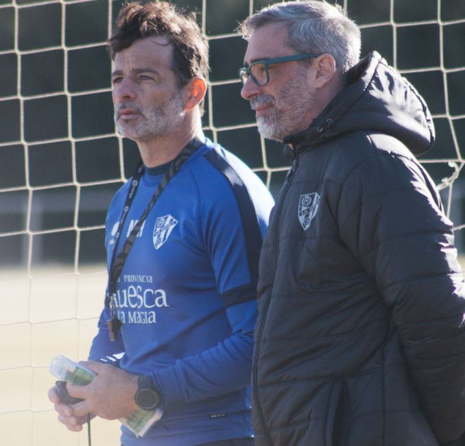 Jon Pérez Bolo y Mere Hermoso buscan soluciones para mejorar la situación de la SD Huesca