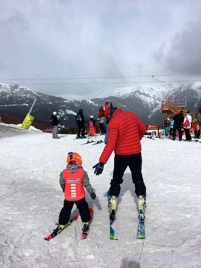 Esquiadors a l&#039;estació de Pal Arinsal.