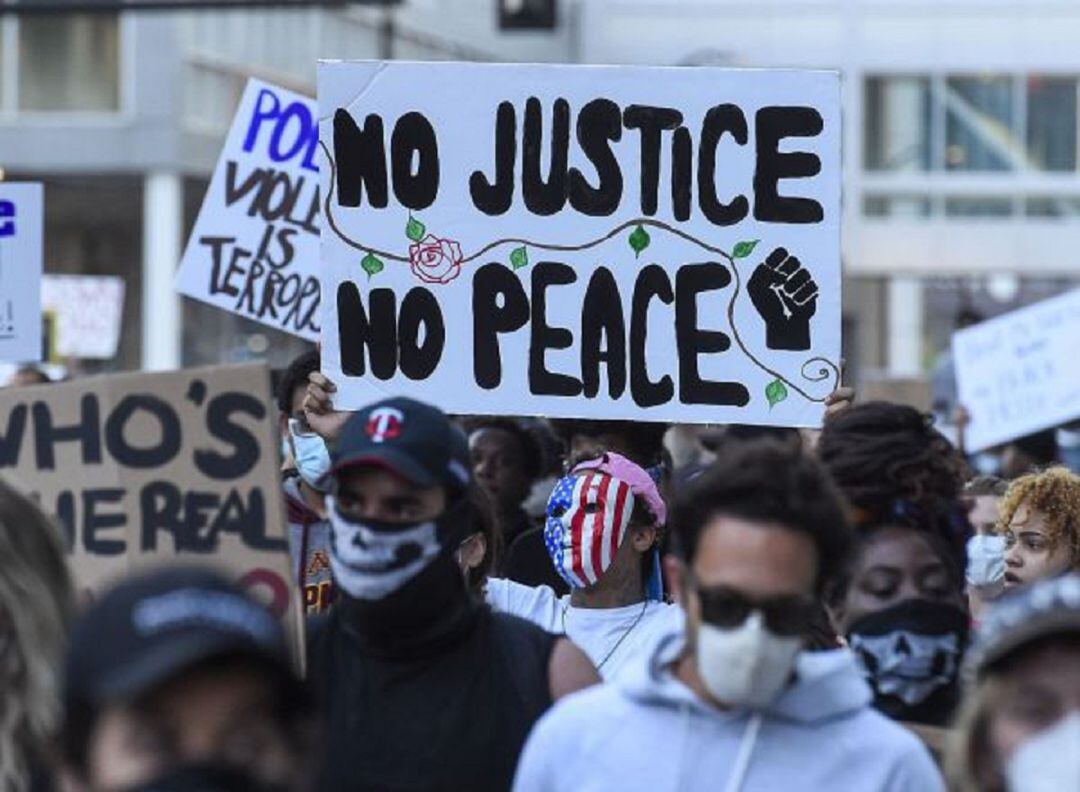 Manifestación en Estados Unidos tras el asesinato de George Floyd