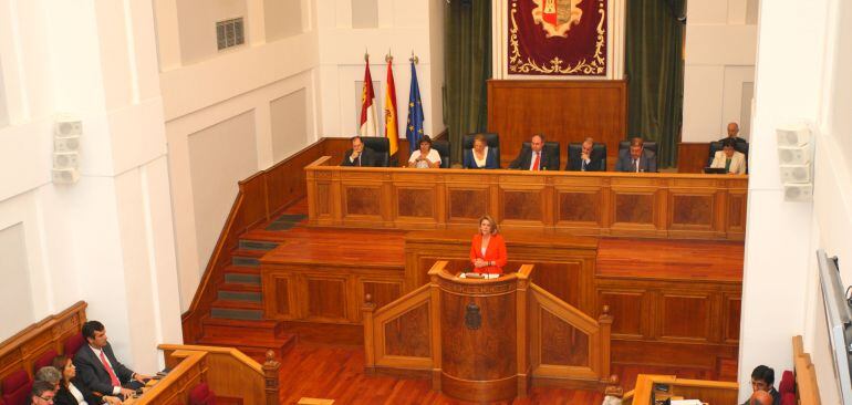 Sesión plenaria en las Cortes de Castilla-La Mancha.