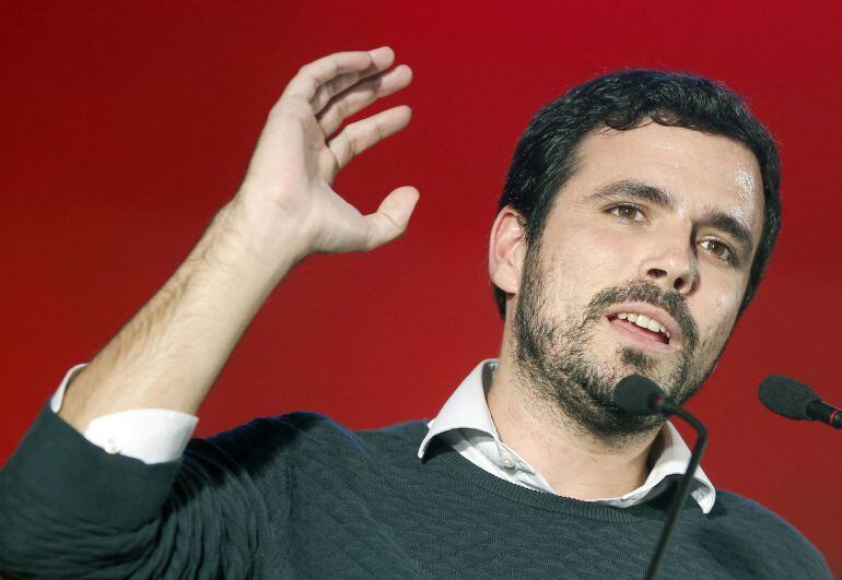 El coordinador general de IU, Alberto Garzón