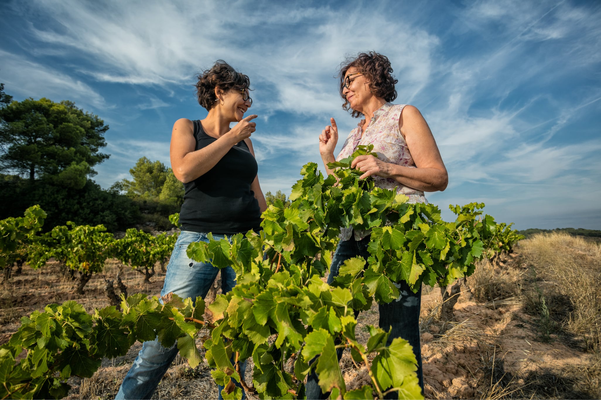 Pili Sanmartín y Carmen Ferrer, propietarias de la bodega Bàrbara Forés.