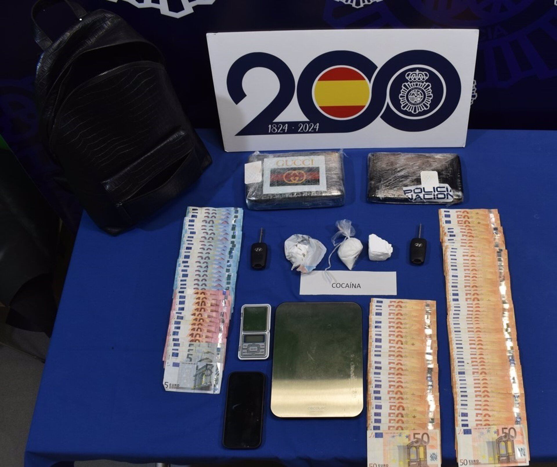 29/08/2024 Efectos intervenidos al varón detenido en Valladolid con una mochila con droga.SOCIEDAD 
POLICÍA NACIONAL
