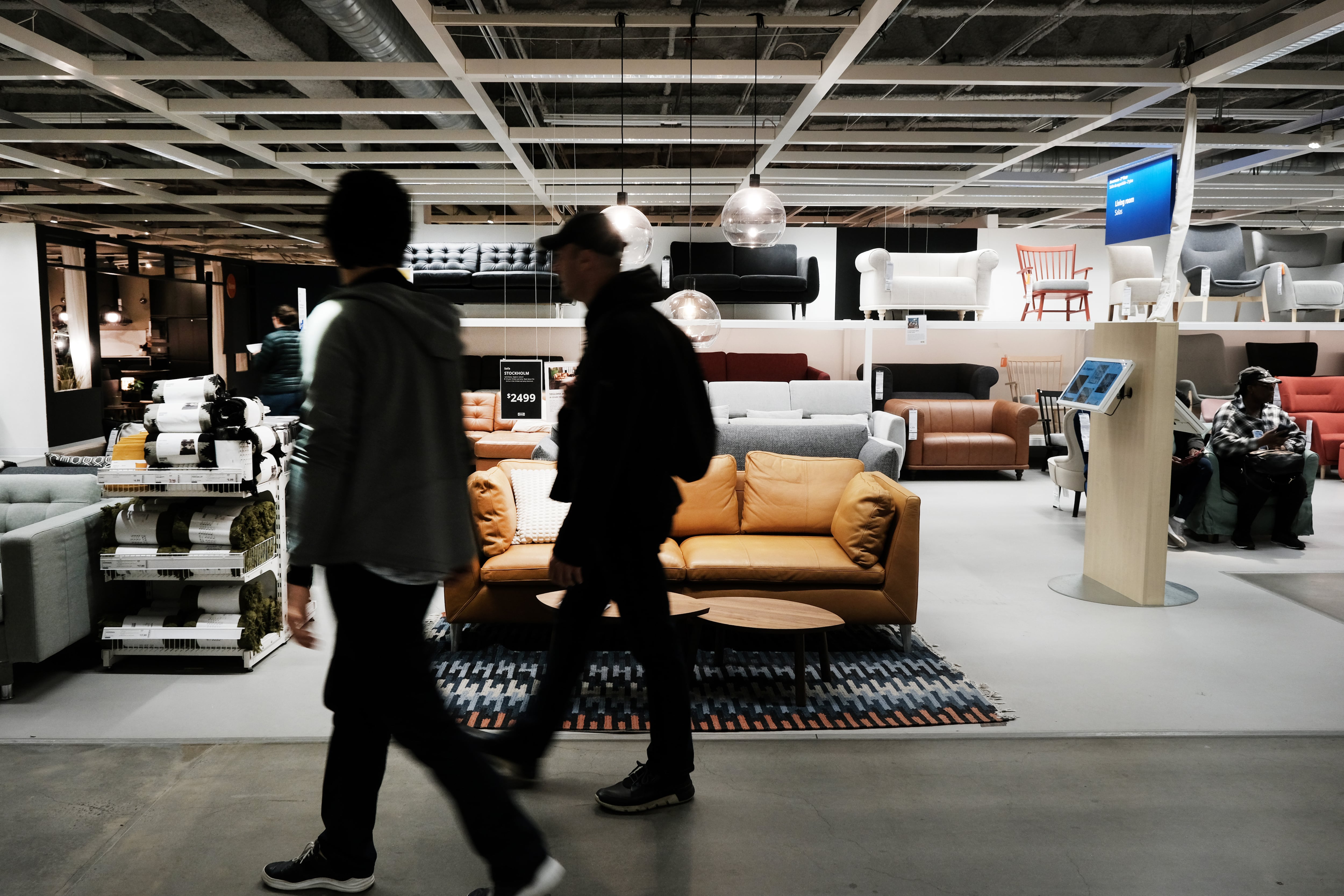 NEW YORK, NEW YORK - APRIL 20: People shop in an Ikea store in Brooklyn on April 20, 2023 in New York City. In its biggest investment in a single country, IKEA stores owner Ingka Group announced that it will spend 2 billion euros ($2.2 billion) expanding in the United States over the next three years. (Photo by Spencer Platt/Getty Images)