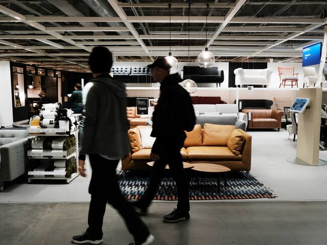 NEW YORK, NEW YORK - APRIL 20: People shop in an Ikea store in Brooklyn on April 20, 2023 in New York City. In its biggest investment in a single country, IKEA stores owner Ingka Group announced that it will spend 2 billion euros ($2.2 billion) expanding in the United States over the next three years. (Photo by Spencer Platt/Getty Images)