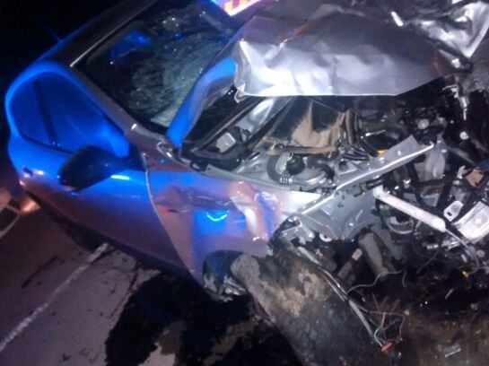 El vehicle que ha envestit un cotxe patrulla dels Mossos a Boldú, a prop de Tàrrega