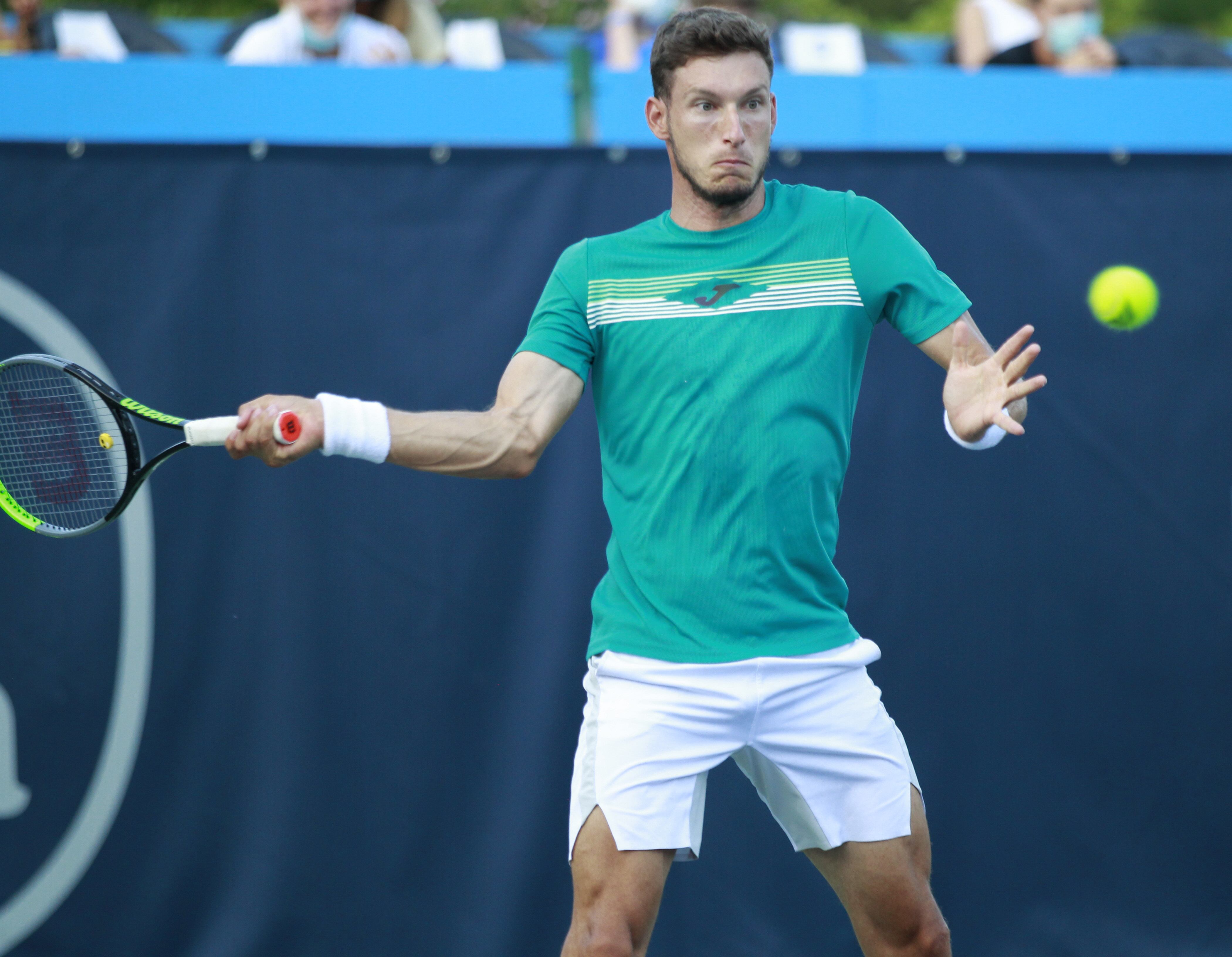 Pablo Carreño, en su entrenamiento de este viernes