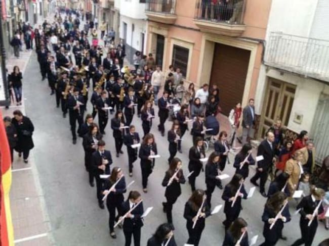 La Banda 'Pedro Gámez Laserna' en uno de sus desfiles anteriores