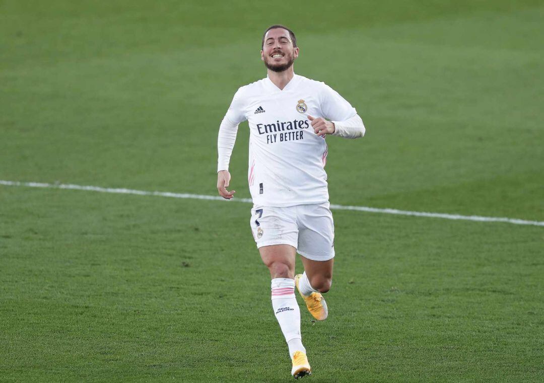Hazard, durante un partido de la presente temporada